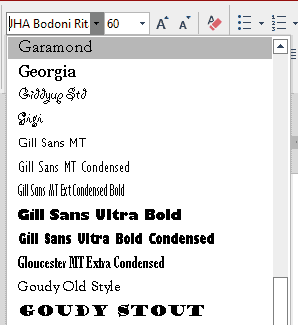 An Exotic Font