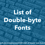 List of Double-byte Fonts