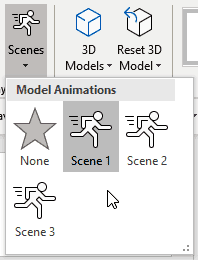 Scenes within the 3D Model Tools Format tab