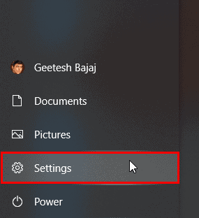 Start menu in Windows 10