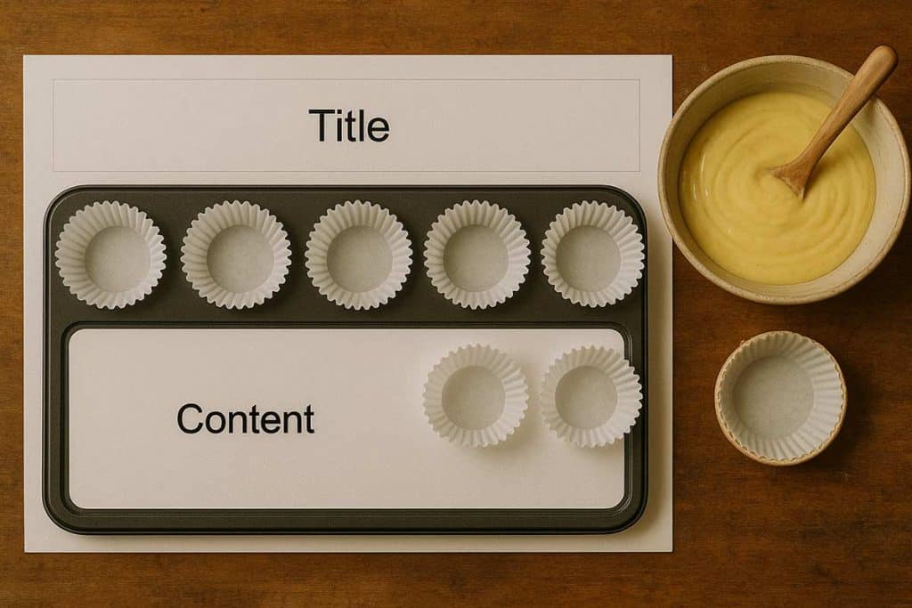 Slide placeholders are like baking trays