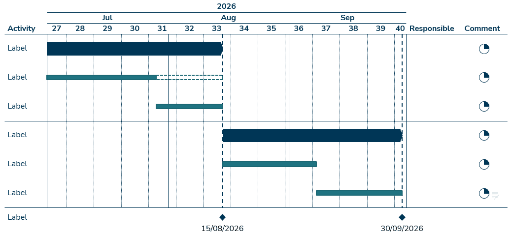 Basic Gantt chart template